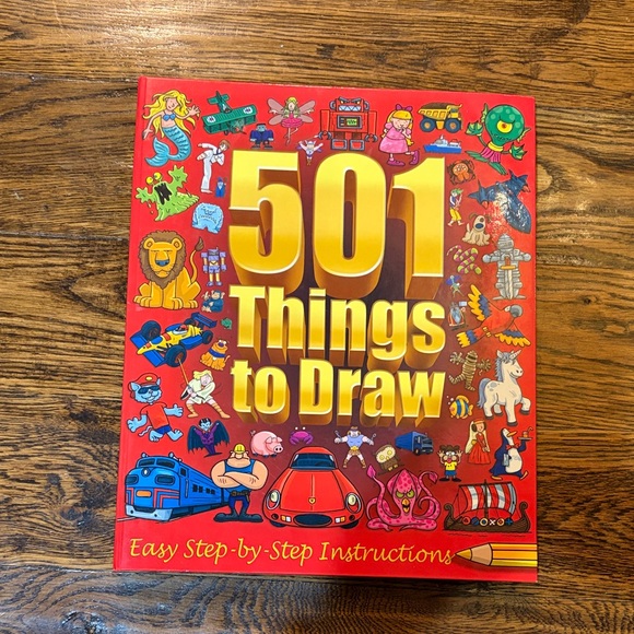 Top That! Kids Other - 501 Things to Draw - Vibrant Red and Gold Drawing Book